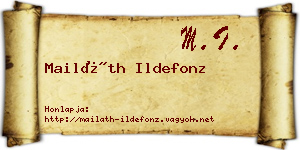 Mailáth Ildefonz névjegykártya